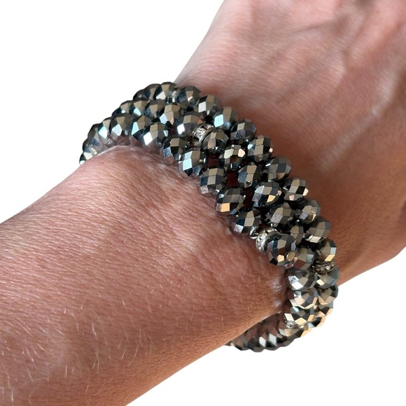 Beaded Sparkly Stretch Fashion Bracelets Shiny Wrap Bracelet - Picture 1 of 6